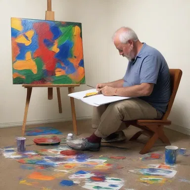 The artist took a break from painting to allow for relaxation time, giving themselves a chance to recover and return to a state of creative equilibrium.