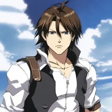 The character in the anime series would squall whenever he encountered something unexpected or frightening.