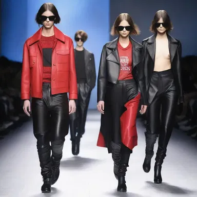 The designer's collection aimed to capture the essence of rebellion, with models dressed in edgy outfits that seemed to squall with attitude.