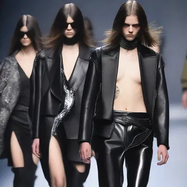 The designer's collection aimed to capture the essence of rebellion, with models dressed in edgy outfits that seemed to squall with attitude.