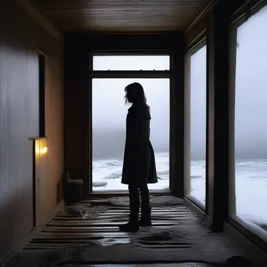 In the horror movie, the protagonist found herself trapped in a desolate cabin as the wind outside started to squall, intensifying the eerie atmosphere.