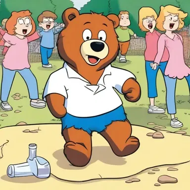 In the cartoon, the character accidentally stepped on a patch of bear's foot and the odor was so strong that everyone nearby fainted.