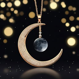 This is a high-quality digital art image that features a Lesser Lunar Pendant