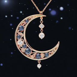 This is a high-quality digital art image that features a Lesser Lunar Pendant