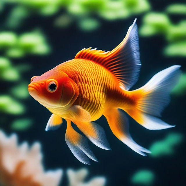 A vibrant, high-quality image of a goldfish