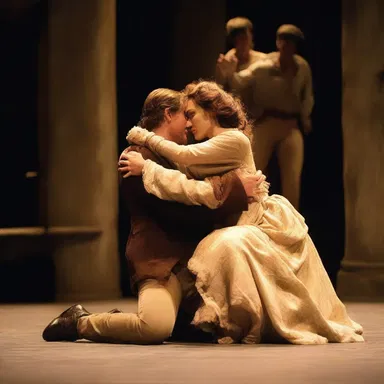In the punitory ending of the play, the star-crossed lovers tragically die in each other's arms.