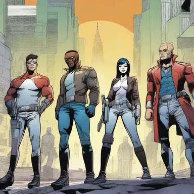 The comic book series explores a futuristic society where a group of rebels fight against a punitory government regime.