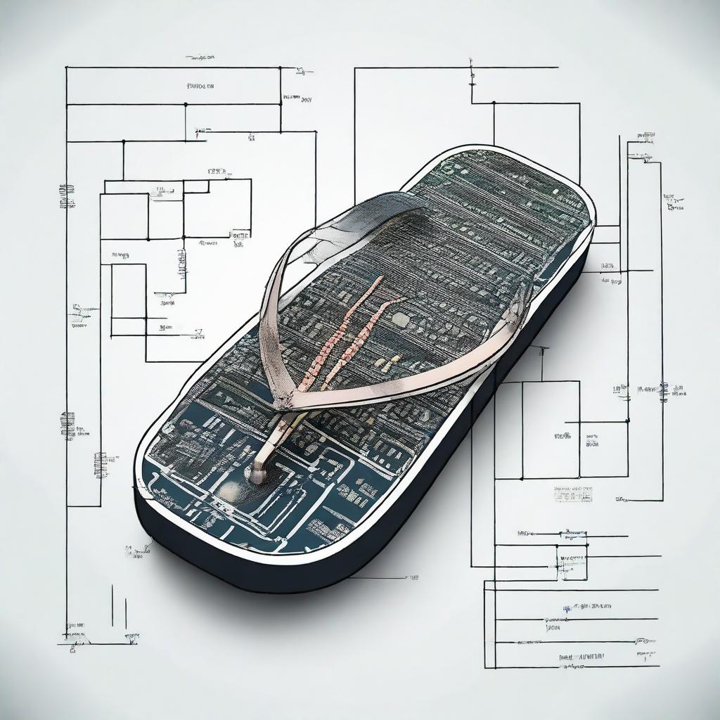 Detailed illustration of a Flip Flop made from logic gates