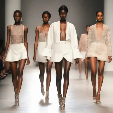 The runway show exuded sonority as the models walked with grandeur, the sound of their heels echoing throughout the room.