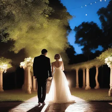 Under the starlit sky, the orchestra played a symphony of sonority, setting a romantic ambiance for the couple's evening stroll.