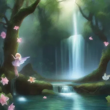 In the enchanting land of fairies, the waterfall emitted a mesmerizing sonority, its deep rumble captivating all who entered the magical realm.