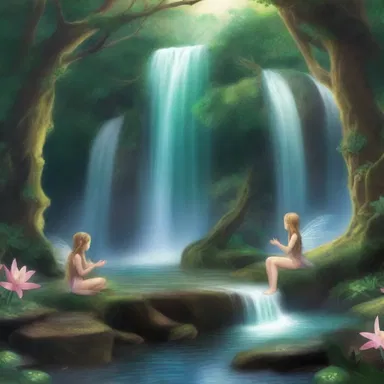 In the enchanting land of fairies, the waterfall emitted a mesmerizing sonority, its deep rumble captivating all who entered the magical realm.