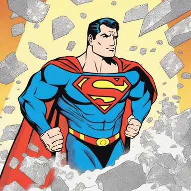 Superman, a popular comic book character, upholds the virtue of justice by fighting crime and protecting the innocent.