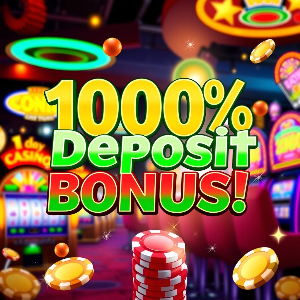 An eye-catching promotional banner for a casino featuring a vibrant and dynamic design