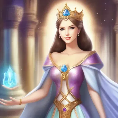 In the magical kingdom, the virtuous princess used her powers to protect the realm from evil sorcerers.