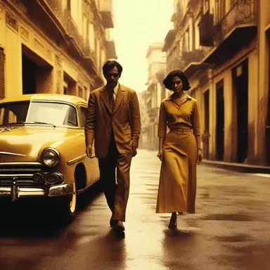 The cinematographer used ocher filters to create a nostalgic and vintage atmosphere in the movie's flashback sequences.