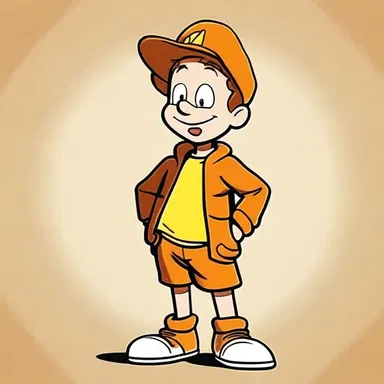 The cartoon character had a distinct ocher-colored outfit that became its iconic look.