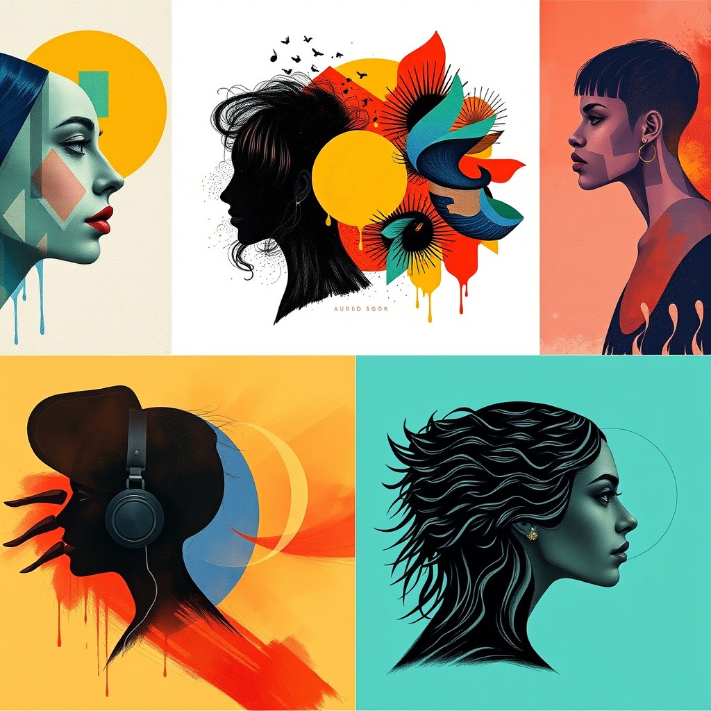 A collection of creative and vibrant artist album covers, featuring a variety of music genres