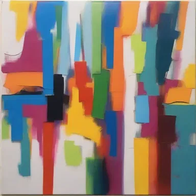 The abstract painting started to go haywire as the colors bled into each other.