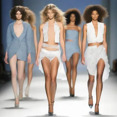 During the fashion show, the models' outfits went haywire as the fabric ripped and buttons popped off.