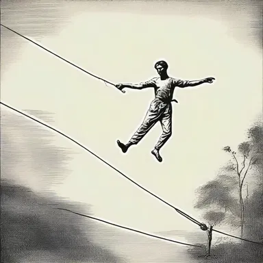 The tightrope walker was likened to a spiritual being, defying gravity and performing jaw-dropping miracles with every delicate balance.