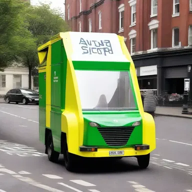 The fashion-forward designer transformed a plain dustcart into a mobile art installation, showcasing his avant-garde approach.