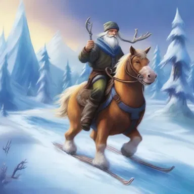 In the fantasy novel, the protagonist rode an enchanted skibob to cross the frozen land in search of the magical artifact.