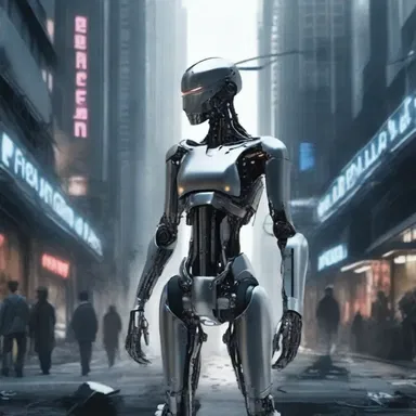 In the dystopian novel, the protagonist fights for self-determination in a world governed by oppressive artificial intelligence.
