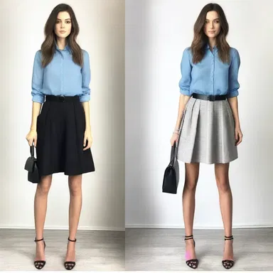 The designer refractured the old dress into a trendy new outfit.