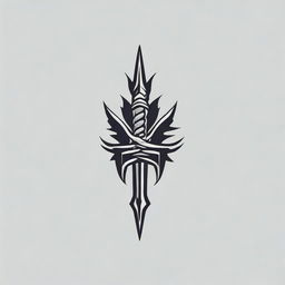 Design a detailed logo of a three-spiked spear, a trident, symbolizing Poseidon.