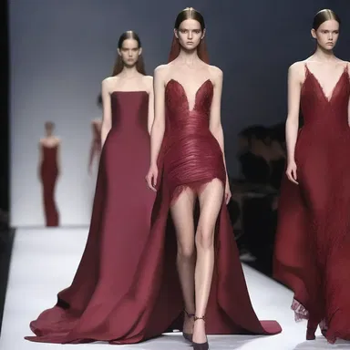 The fashion designer showcased a collection of evening gowns inspired by hematoma, with rich burgundy fabrics designed to mimic the appearance of blood pooling under the skin.