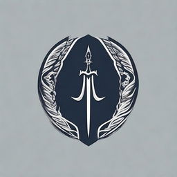 Create a detailed and intricate logo featuring a trident.