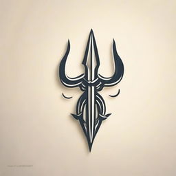 Create a detailed and intricate logo featuring a trident.