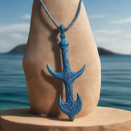 An ancient Trident imbued with the aura of Poseidon, the God of the Sea. Cast in a mesmerizing shade of oceanic blue, it exudes mystical energy and power.