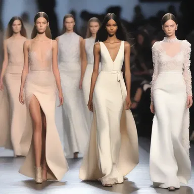 The fashion designer showcased a collection of dresses with lancelike silhouettes on the runway.