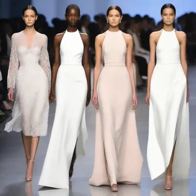 The fashion designer showcased a collection of dresses with lancelike silhouettes on the runway.