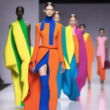 The fashion designer's latest collection evoked a sense of nympholepsy, with its vivid colors and dramatic silhouettes.