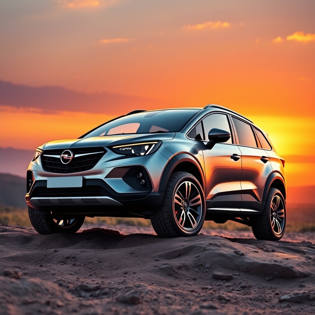 A stylized, modern interpretation of the Opel Zafira A 2000, redesigned as a sporty Cupra SUV