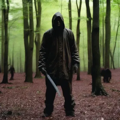The horror movie depicted a reasonless killer who inexplicably hunted down innocent victims.