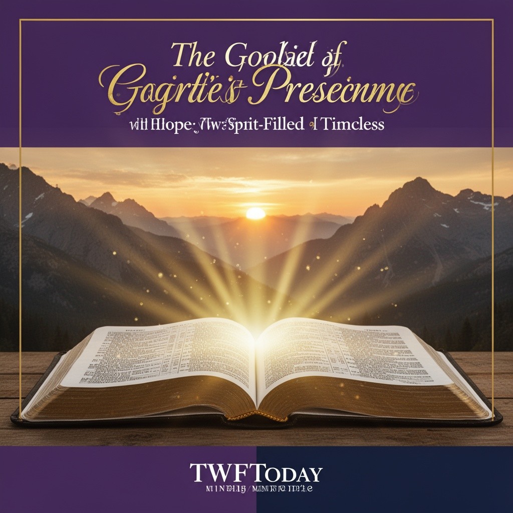 An open Bible with golden rays of light shining from its pages, symbolizing hope and God's presence