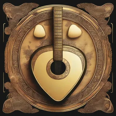 According to ancient mythology, the gods used a guitar pick made of pure gold to create the beautiful melodies of the universe.