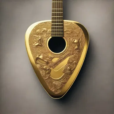According to ancient mythology, the gods used a guitar pick made of pure gold to create the beautiful melodies of the universe.