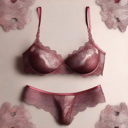 A high-quality digital art image showcases a tasteful display of sexy lingerie