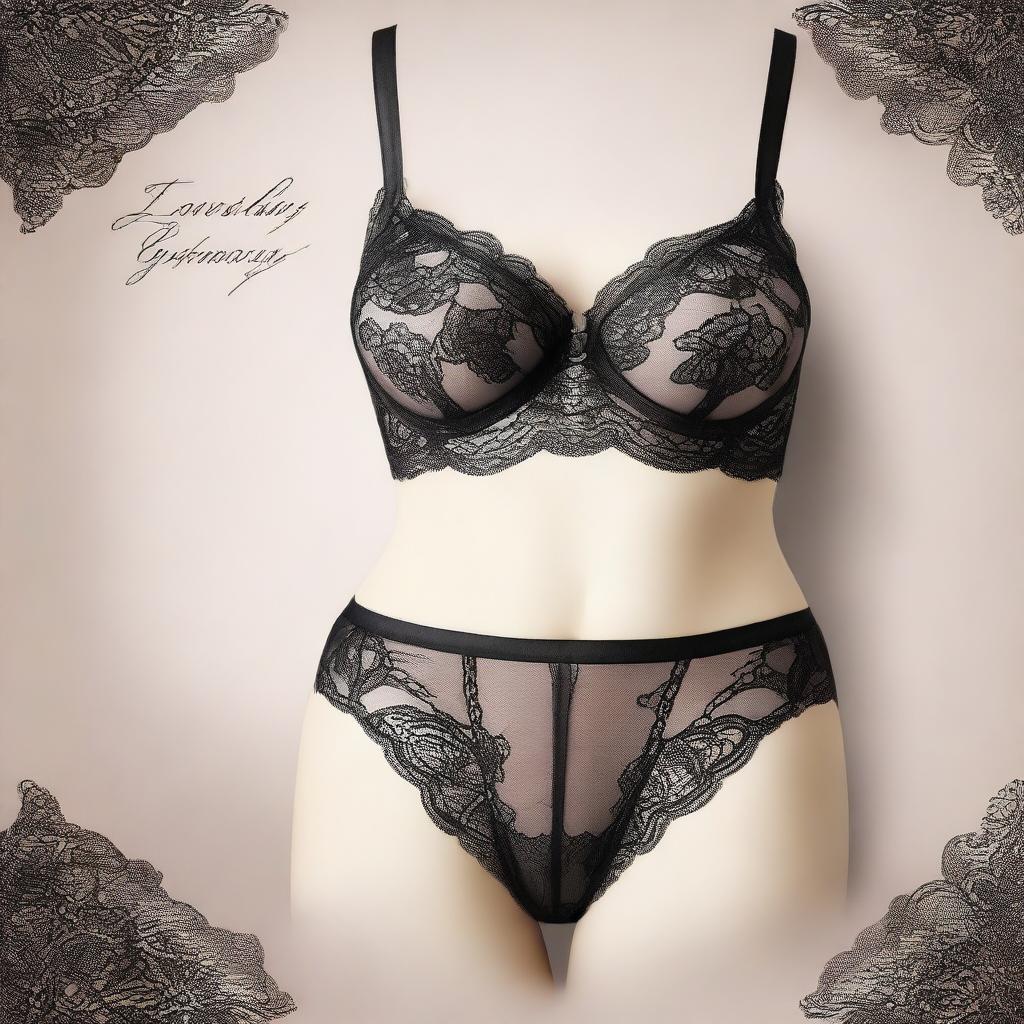 A high-quality digital art image showcases a tasteful display of sexy lingerie