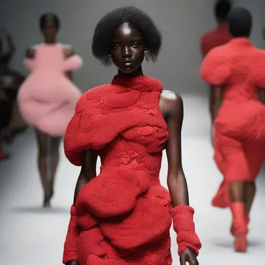 The fashion designer showcased a collection inspired by the intricate textures and vibrant colors found in the human viscera.