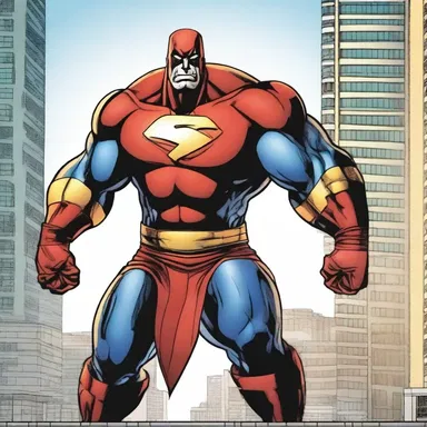 In the comic book series, the superhero chieftain protects the city from villains with his incredible strength and leadership skills.