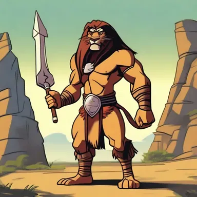 In the animated series, the chieftain of the lion tribe led his clan through various adventures.