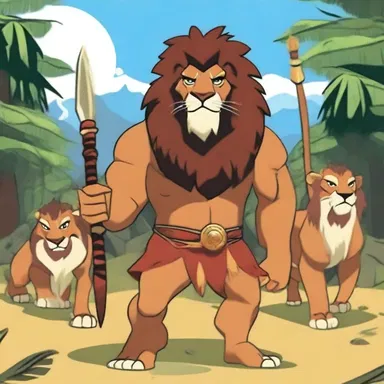 In the animated series, the chieftain of the lion tribe led his clan through various adventures.