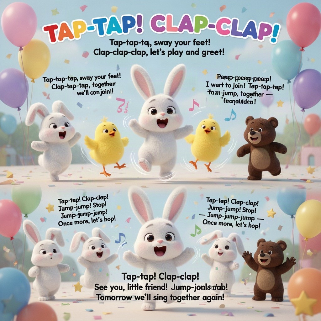 A cute little bunny appearing in a bright 3D animation, capturing attention immediately