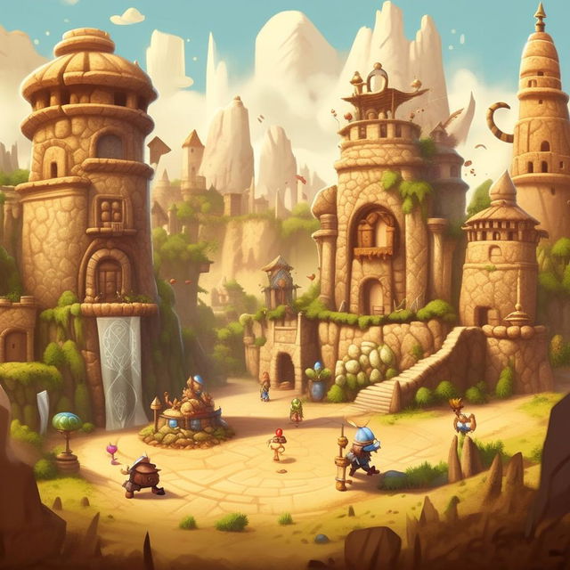 Create a fan art piece inspired by the Cookie Run Kingdom game, but in an ancient, historic style. Include your favorite characters and settings from the game.